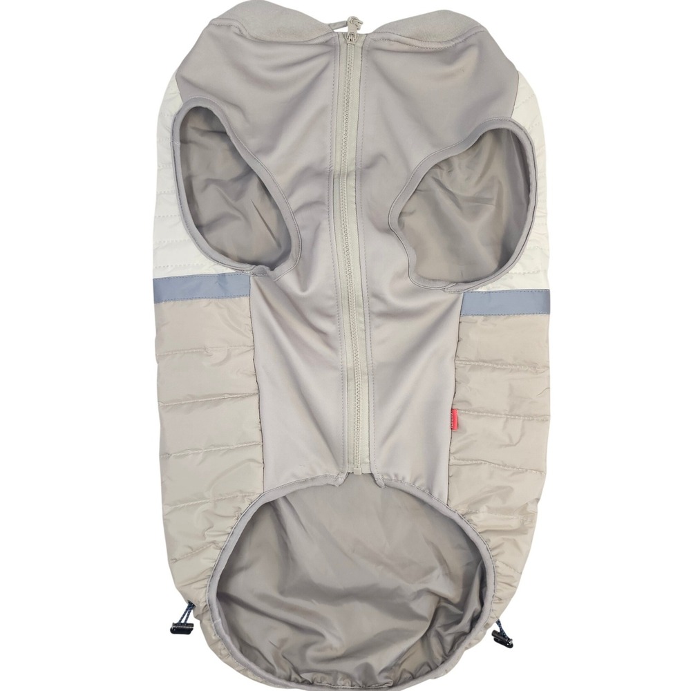 Primaloft Dog Puffer Vest XXL Gray QuiltedInsulated Pet JacketReflective 3422250